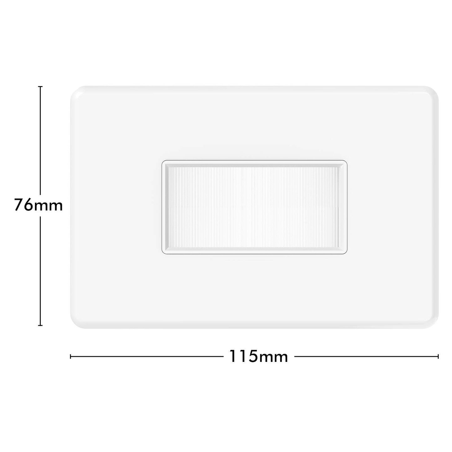 Deta S Line Brush Plate - 75 x 4.3mm - White