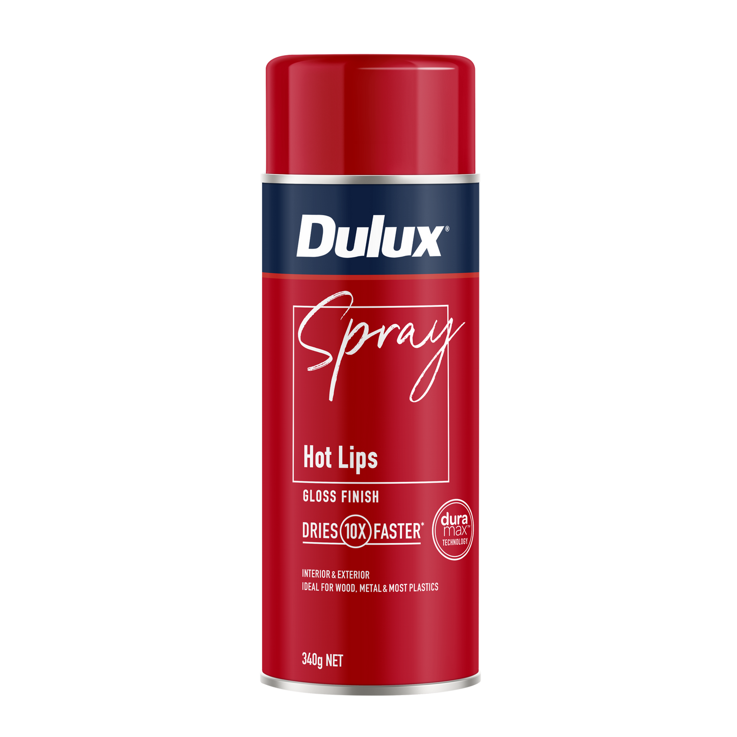 Dulux Gloss Finish Spray Paint - 340g - Hot Lips