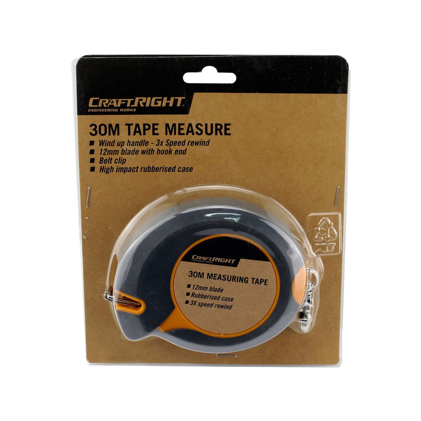 Craftright Steel Tape Measure - 30m