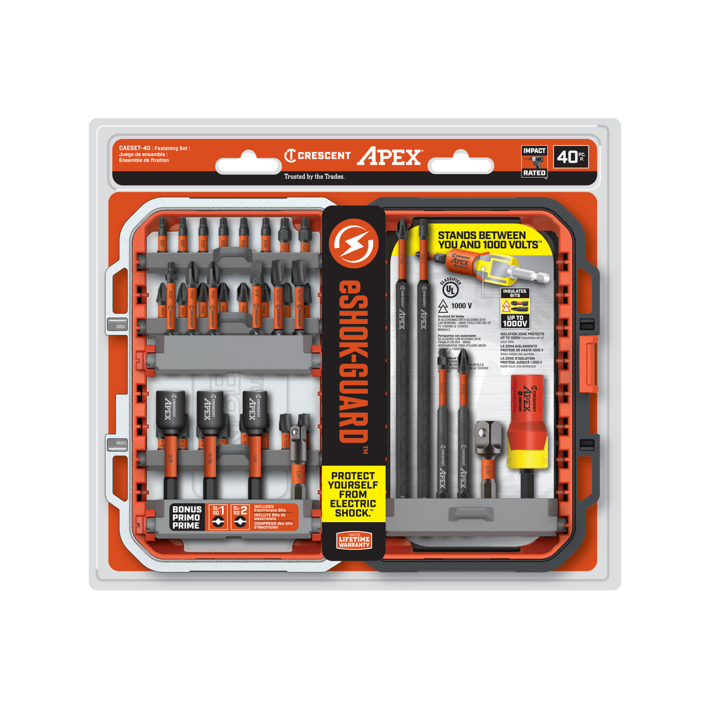 Crescent Eshok Guard Alphacase Set - 40 Piece - 254 x 226 x 52mm