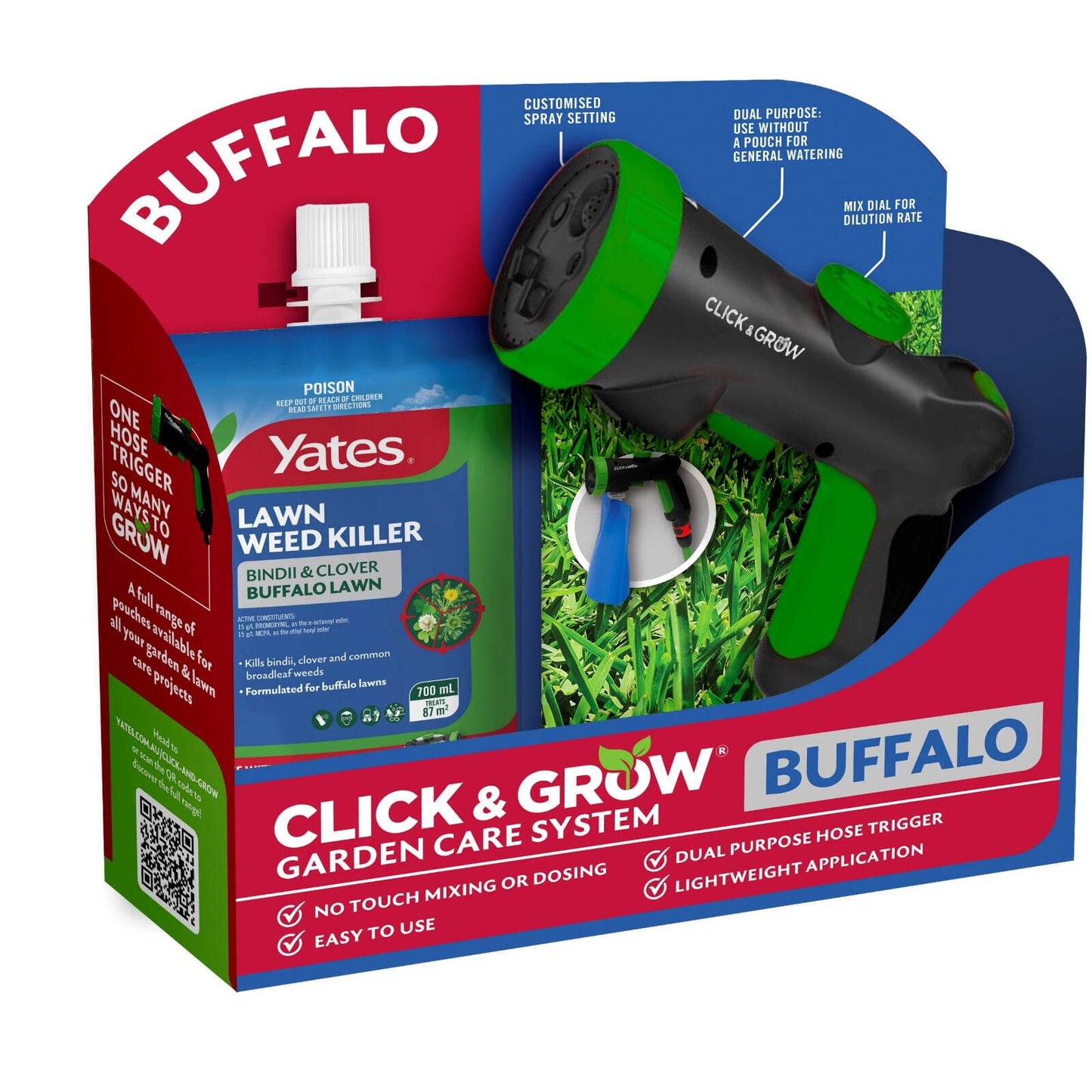 Yates Lawn Weed Killer Bindii and Clover Buffalo Starter Kit