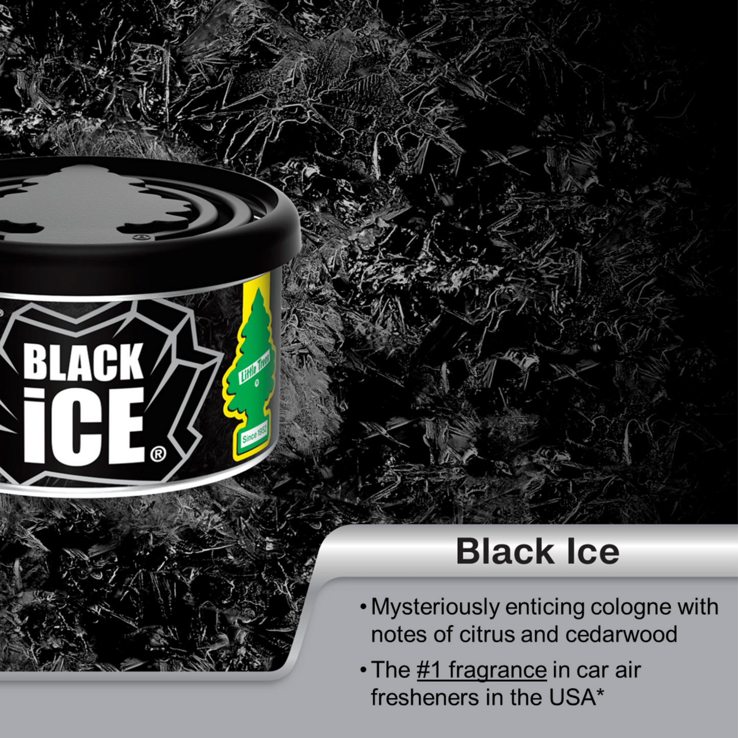 Little Trees Black Ice Air Freshener Fiber Can - 30g