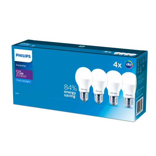 Philips A60 E27 LED Globe - 4 Pack - 950lm - 9W