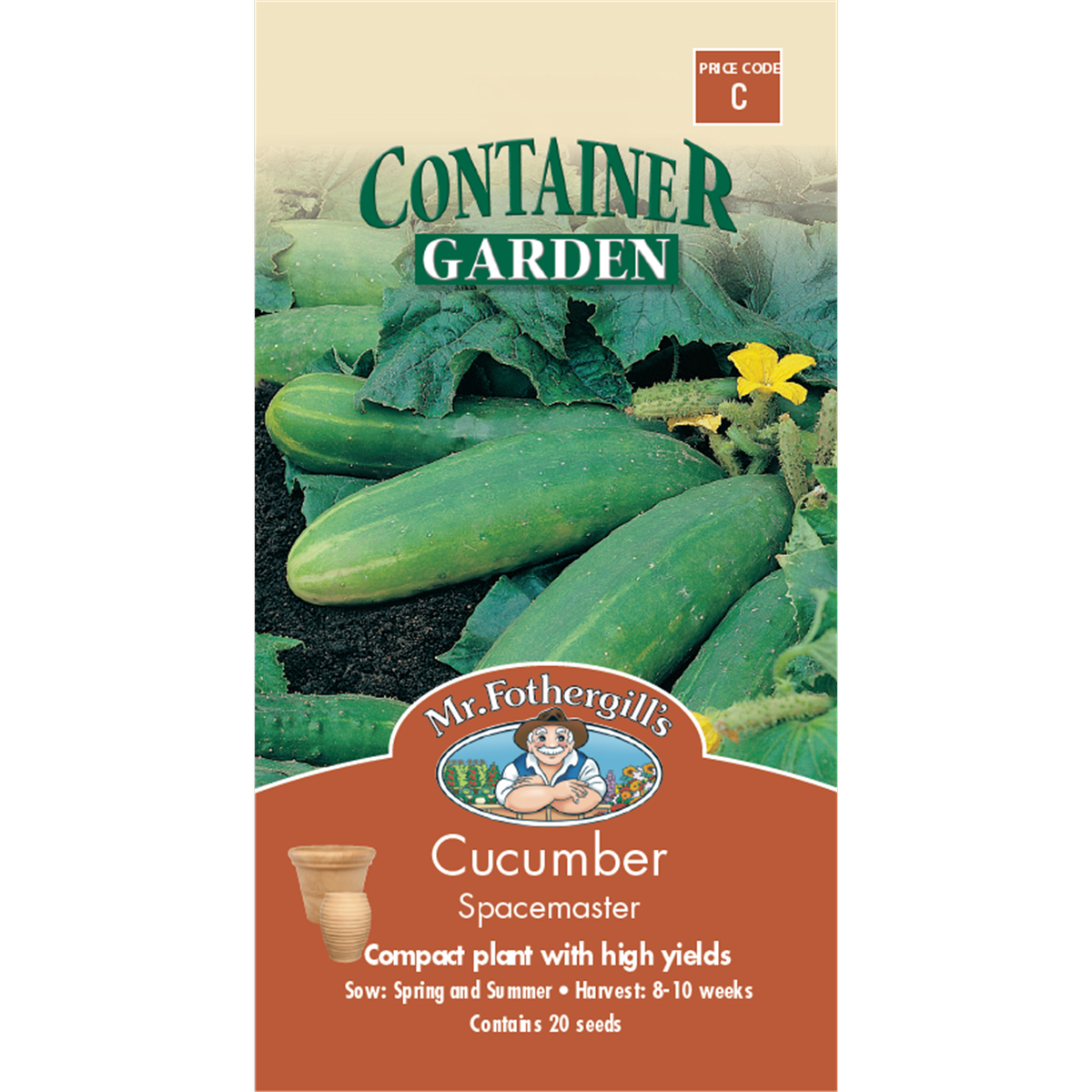 Mr Fothergill Spacemaster Cucumber Seeds 12 Weeks Compact High Yield
