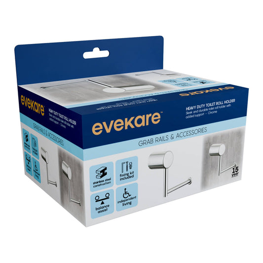 Evekare Stainless Steel Toilet Roll Holder - 159 x 81 x 140mm