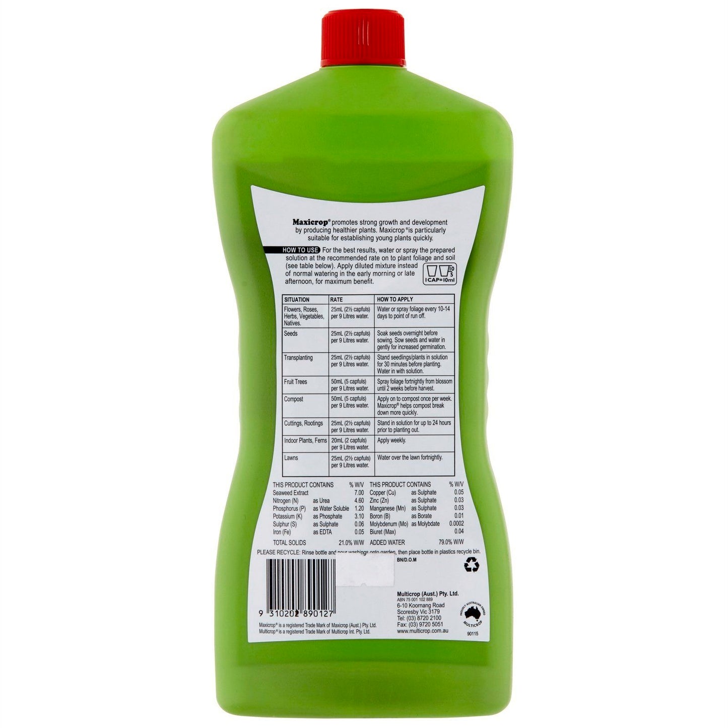 Maxicrop Seaweed Plant Food - 1L