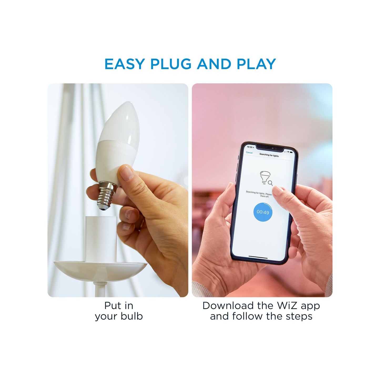 Wiz P45 E14 LED Smart Candle Bulb - 4.9W - 470lm