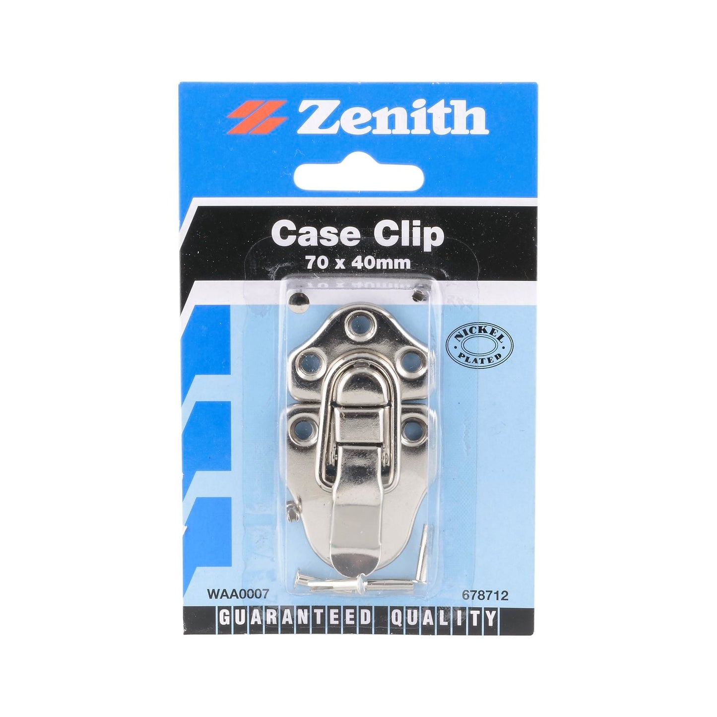 Zenith Suitcase Clip - 70 x 40mm - Nickel