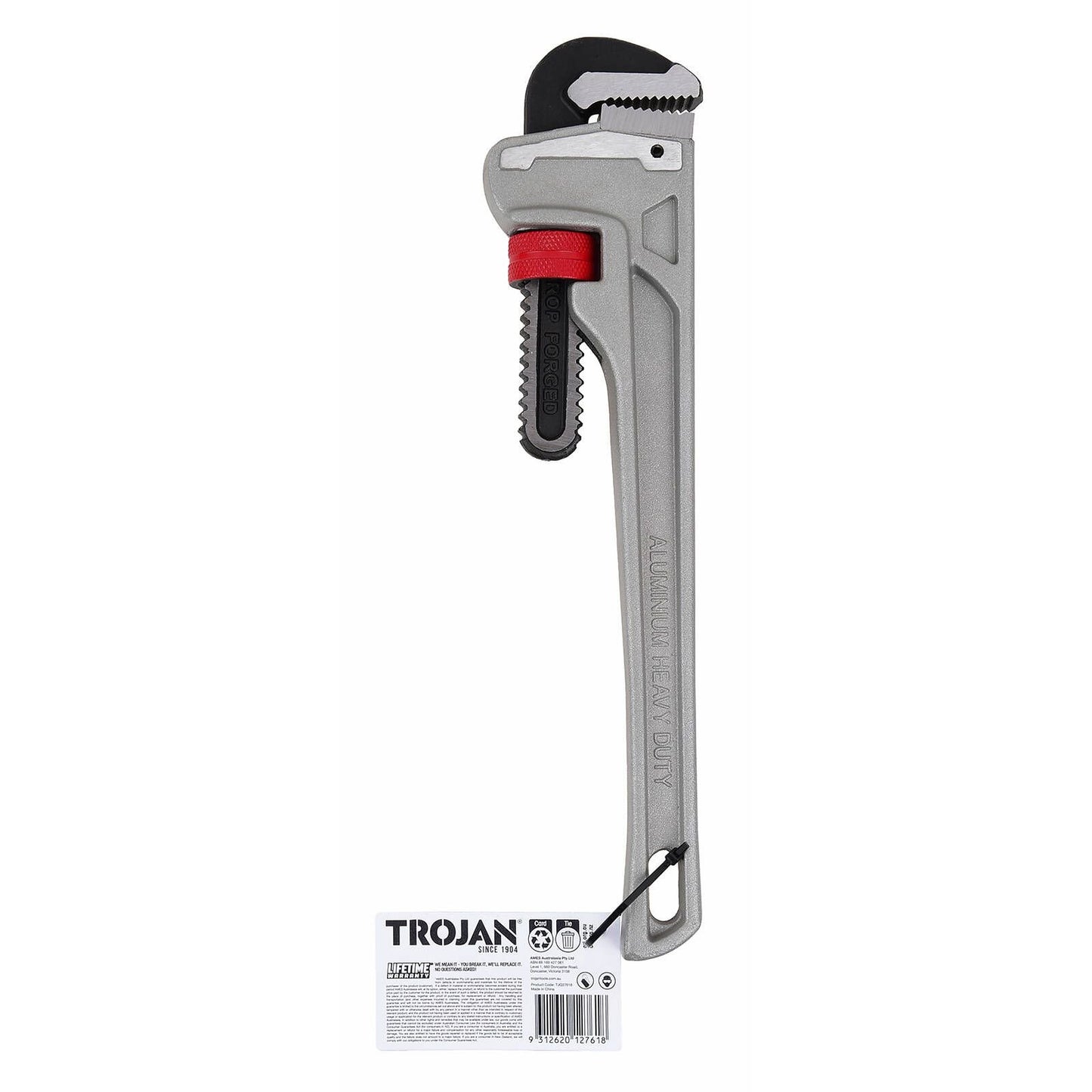 Trojan Aluminium Pipe Wrench - 350mm - 55mm Capacity