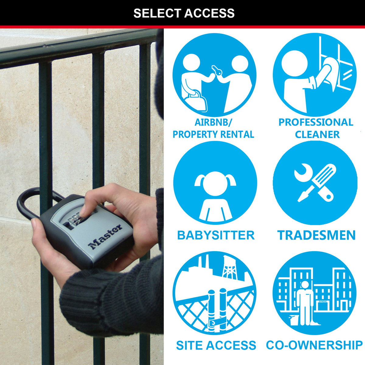 Master Lock Portable Key Storage Safe - 83mm Steel - Weather Resistant