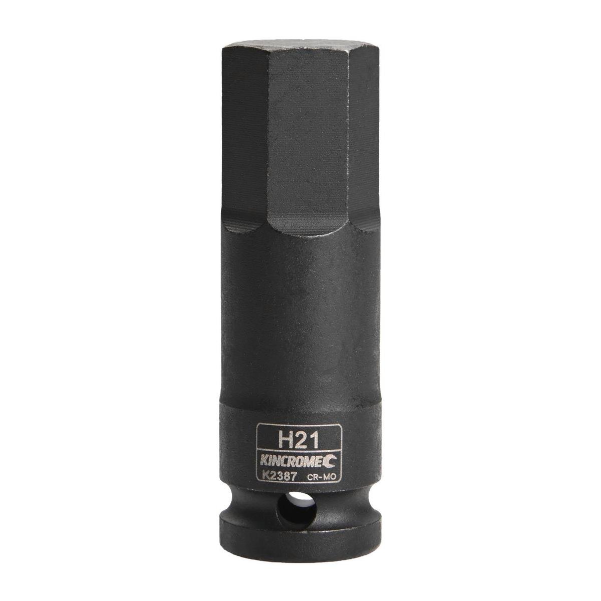 Kincrome 21mm Hex Impact Socket - 1/2" Drive - Chrome Molybdenum Steel