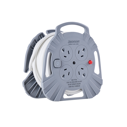 Jackson Home Rugged 5m 4 Outlet Cable Reel
