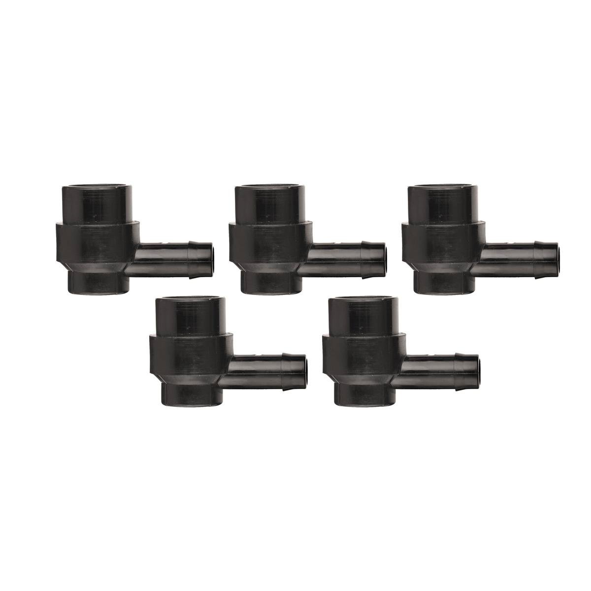 Pope Barbed Female Threaded Elbow 13 x 15mm Polypropylene 5 Pack