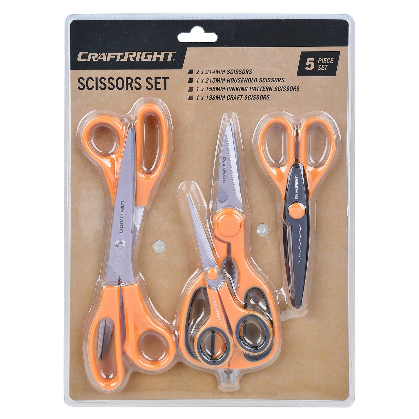 Craftright Scissors Set - 5 Piece