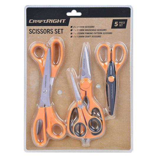 Craftright Scissors Set - 5 Piece