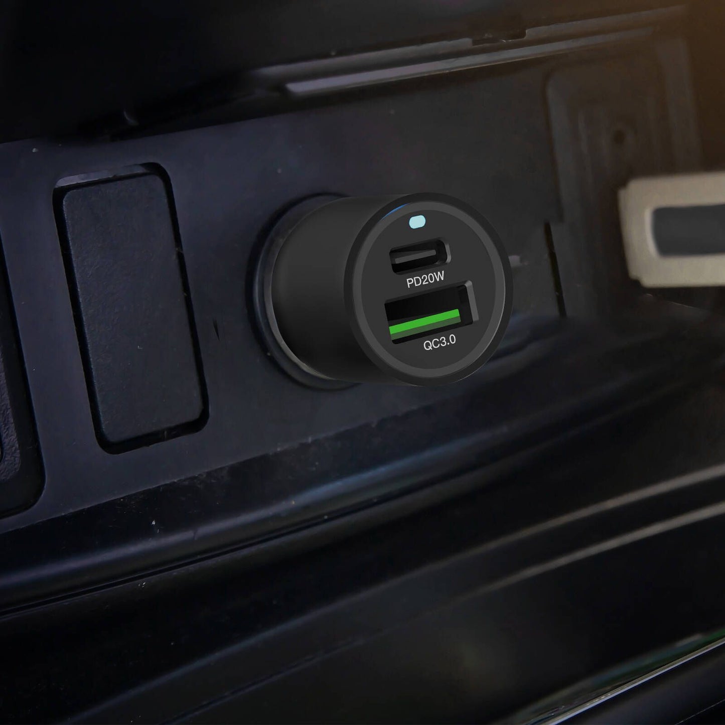 Antsig 38W 2 Port USB Car Charger - 25 x 60mm