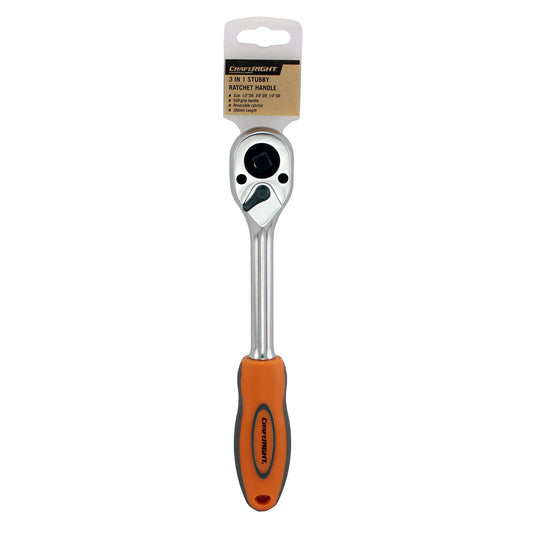 Craftright 3 in 1 Ratchet with Grip - 72-Tooth - 260mm