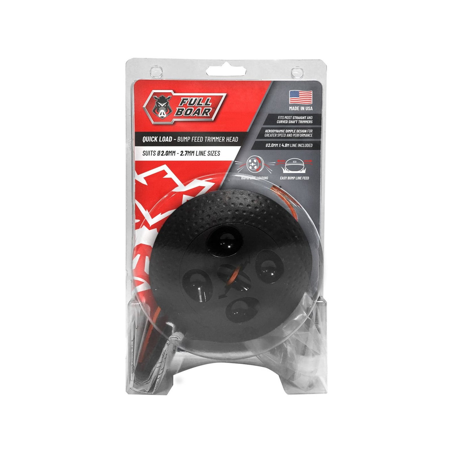 Full Boar Quick Load Bump Feed Trimmer Head - FBTHBF 2027 - 90 x 250mm