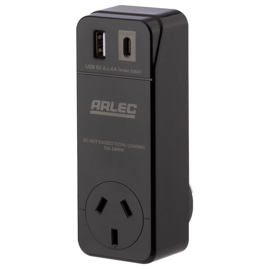 Arlec Power Adaptor PD20W USB - Black