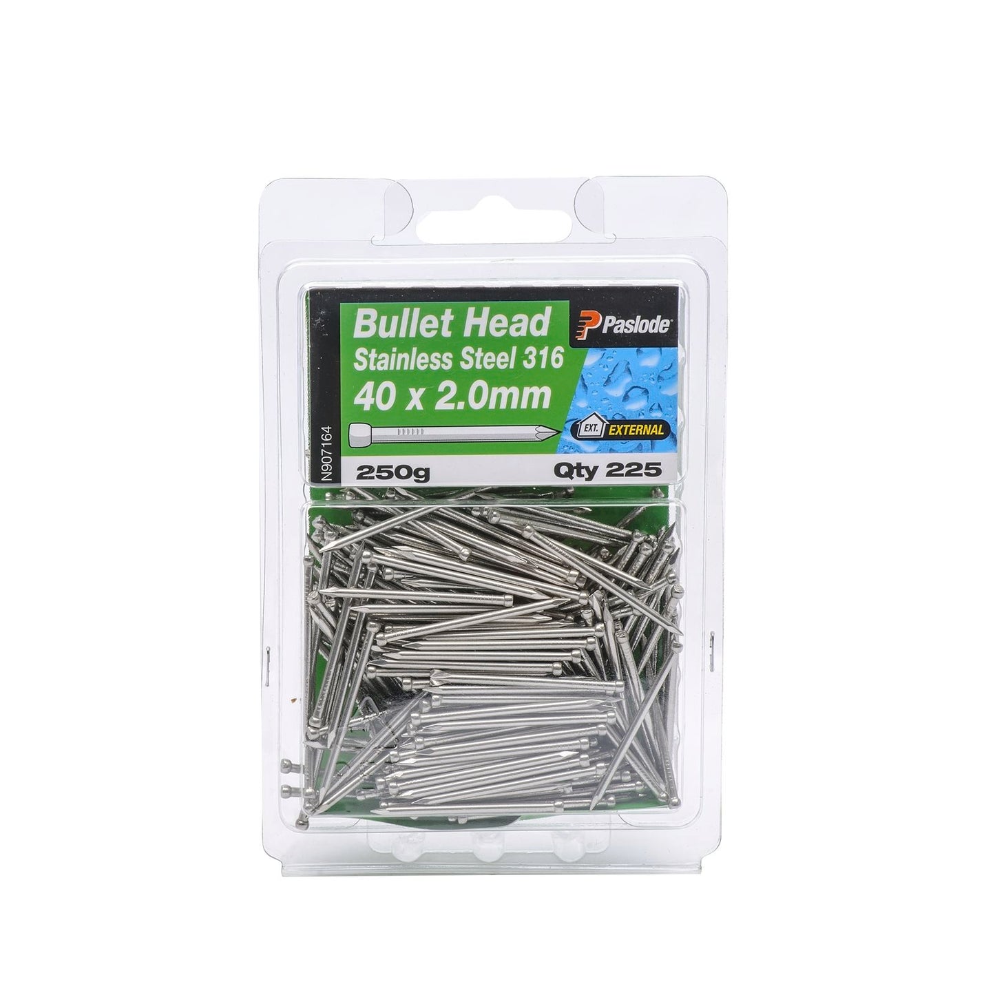 Paslode Bullet Head Stainless Steel Nails - 40 x 2mm - 225 Pack