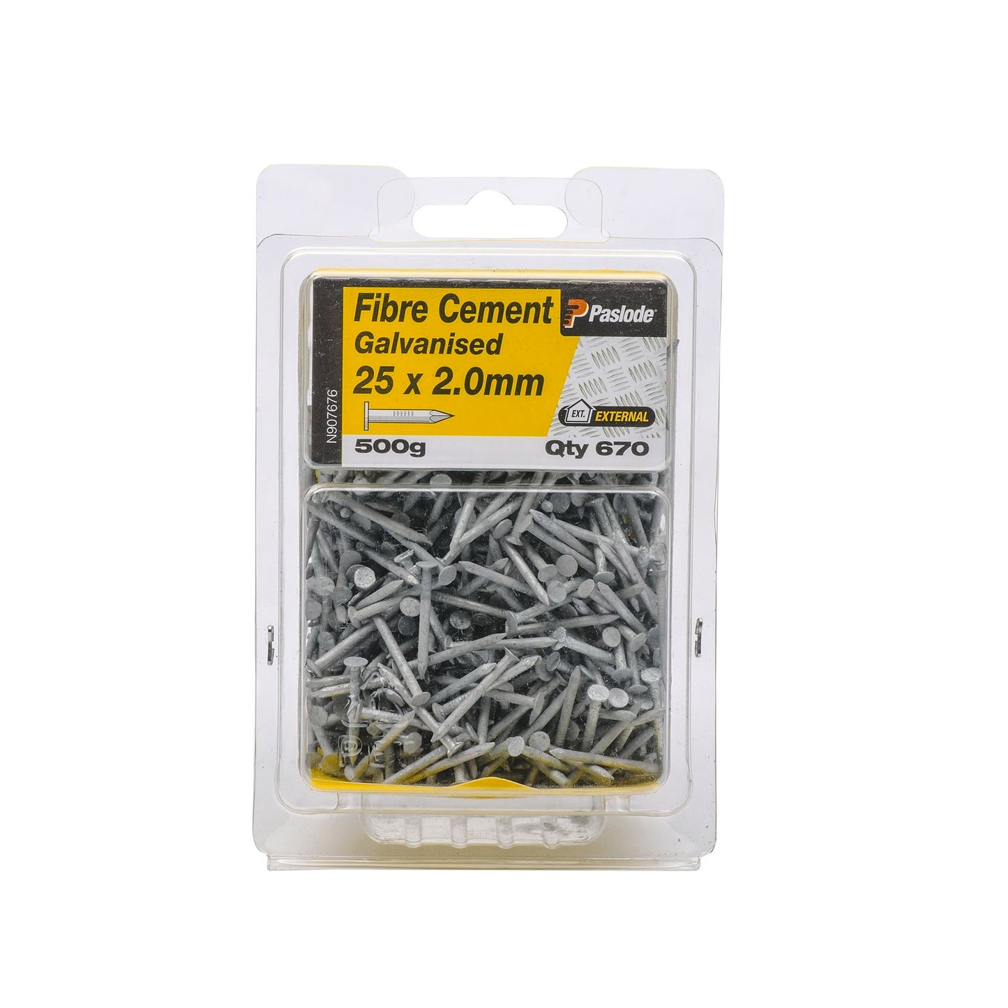 Paslode Galvanised Fibre Cement Nails - 25 x 2mm - 670 Pack