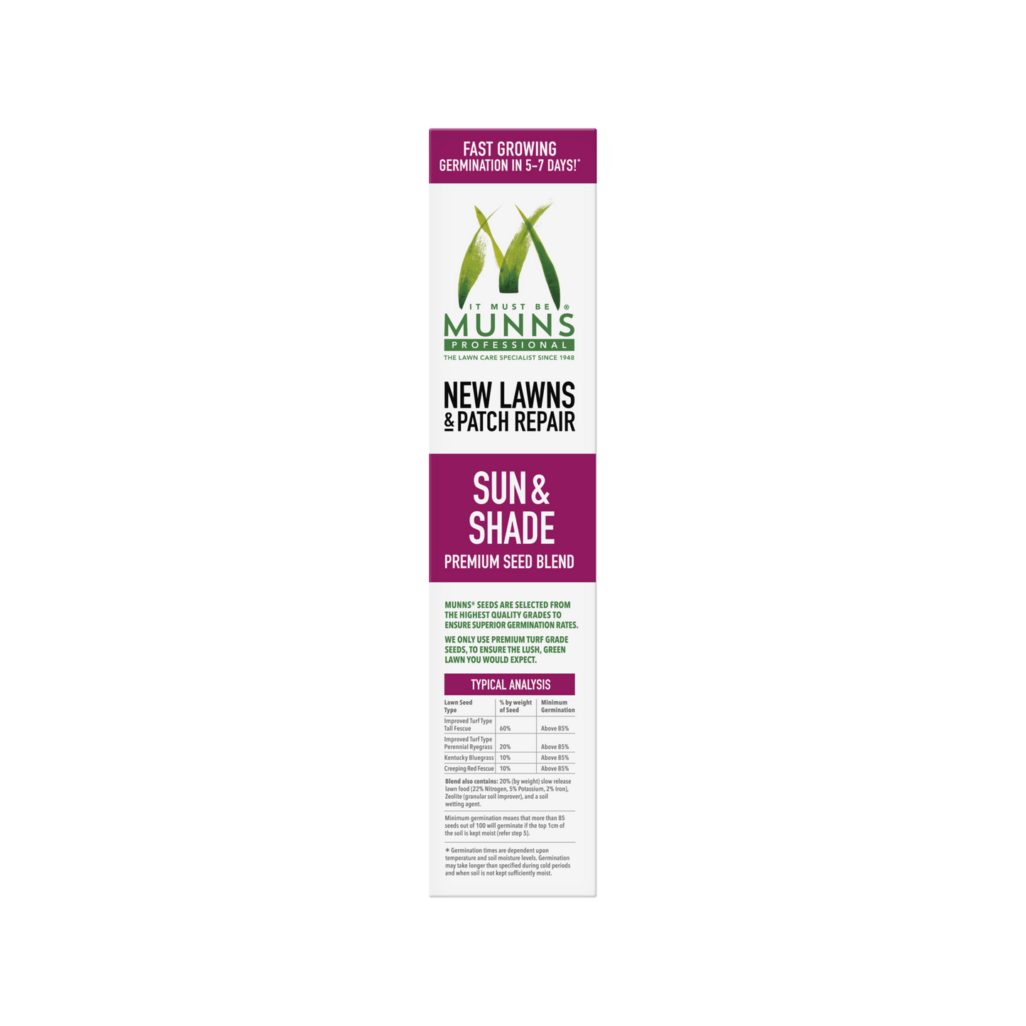 Munns Professional Lawn Seed Blend - 1.1kg