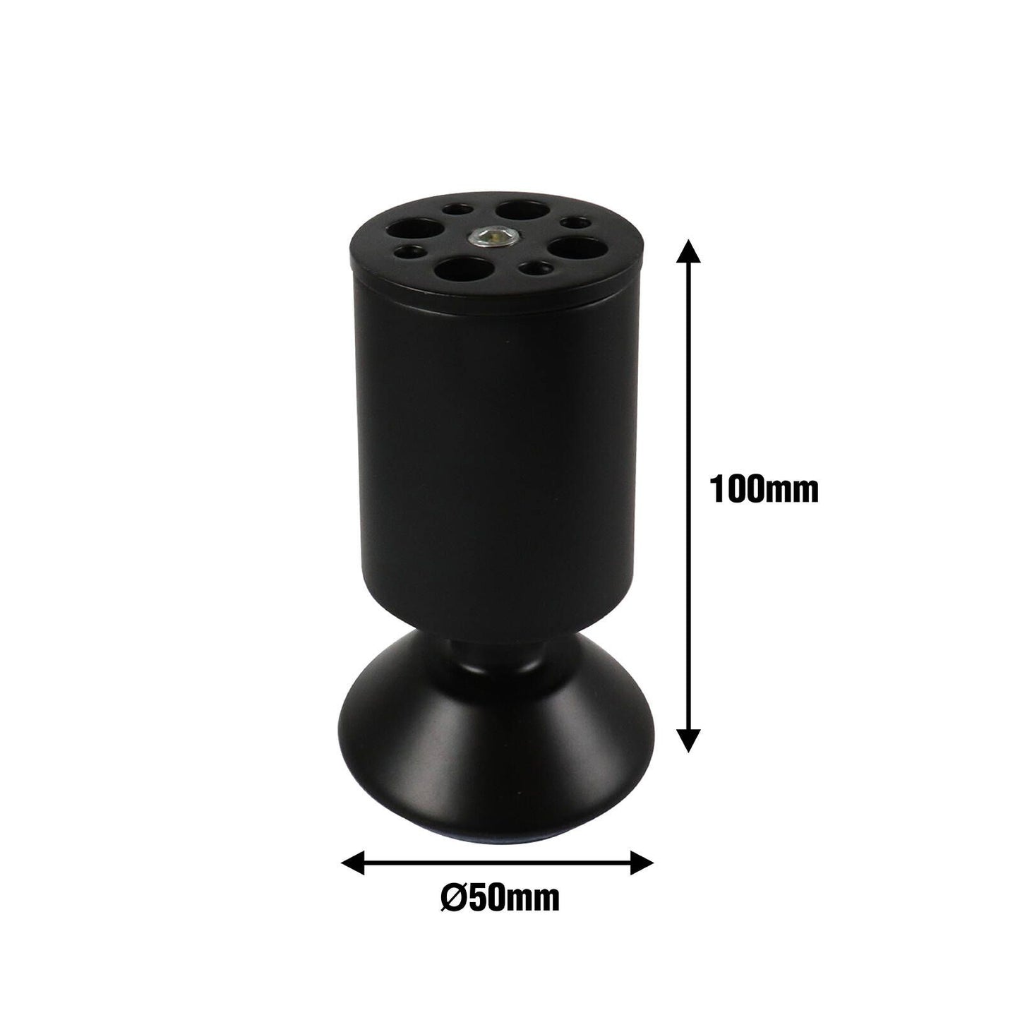 Adoored Metal Furniture Leg 50 x 100mm Steel Black Finish