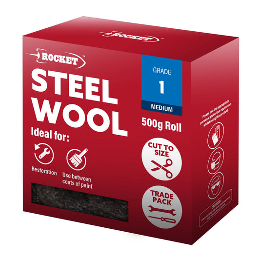 Rocket Premium Grade Steel Wool - 500g - Medium