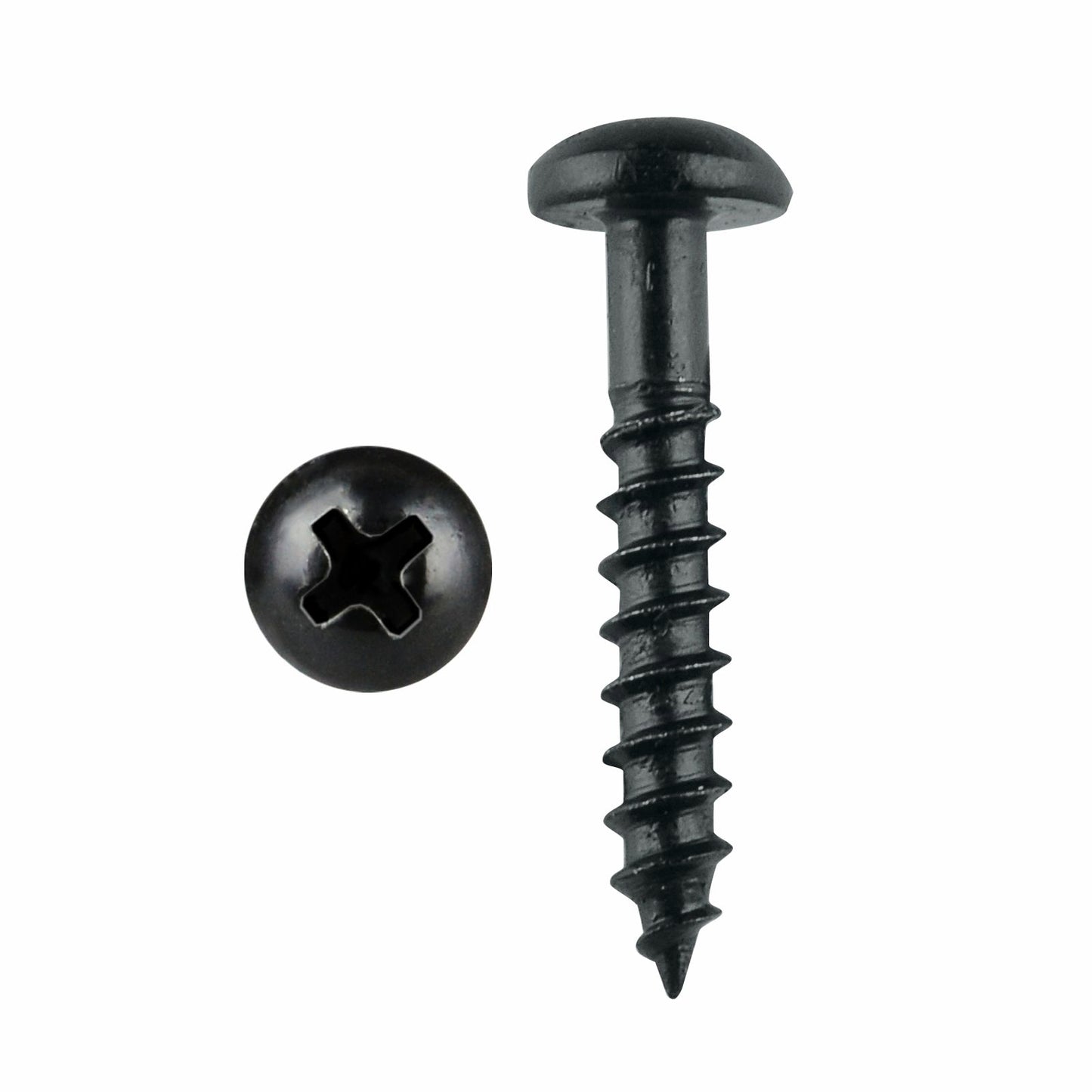 Pinnacle Black Round Timber Screw - 5 x 40mm - 20 Pack