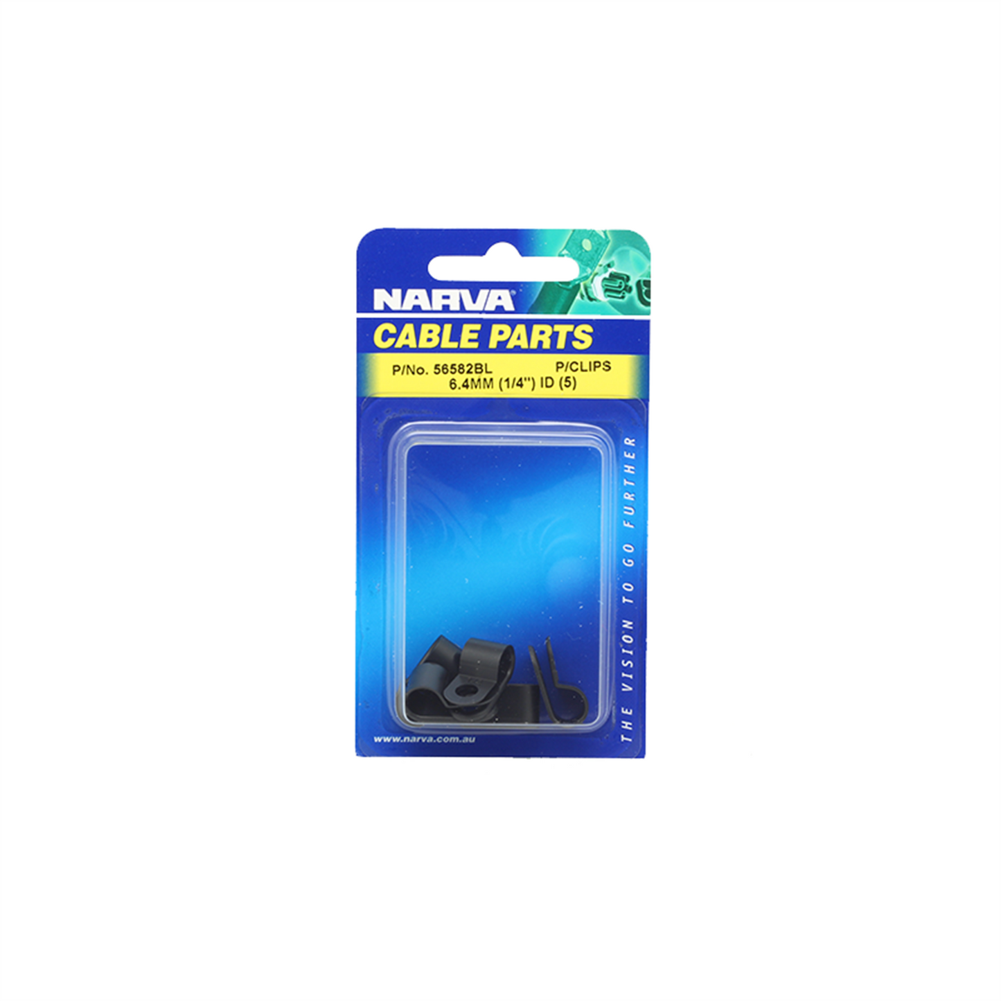 Narva Nylon Cable Clamps - 6.4mm - 5 Pack