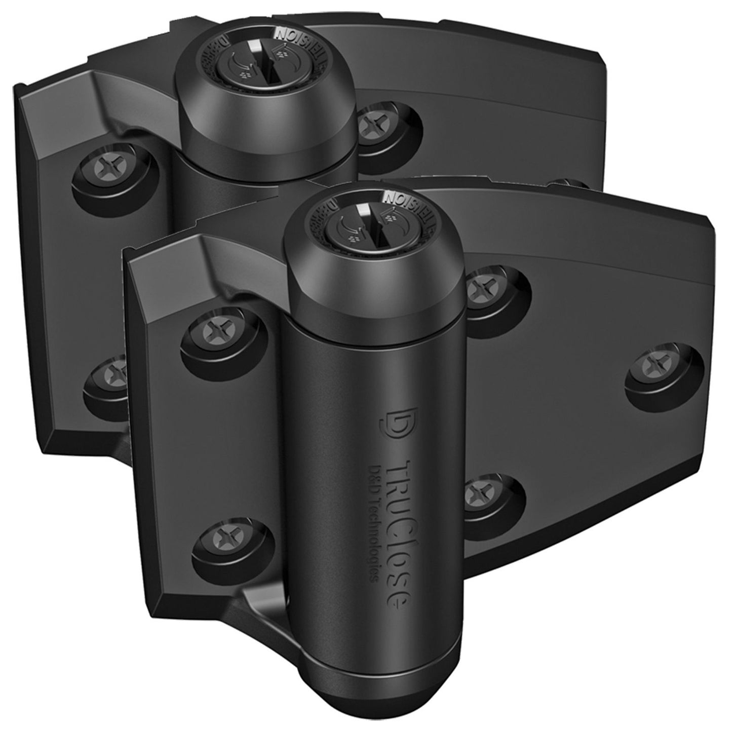 TruClose Self Closing Safety Gate Hinges - Adjustable - Black - 2 Pack