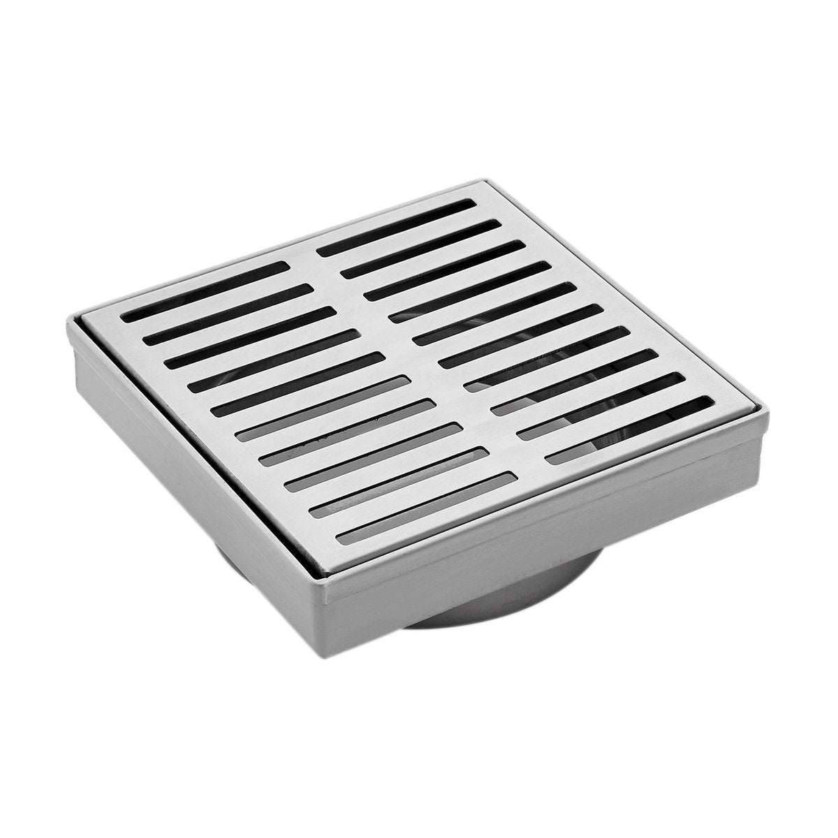 Mondella 100mm Concerto Stainless Steel Square Floor Grate - Modern Design - Removable Grate - Affordable Luxury