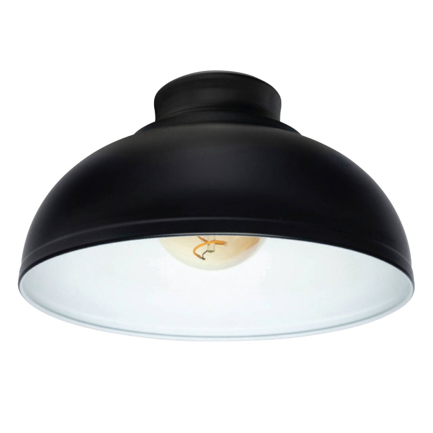 Brilliant Matt Black Foundry Light Shade - 28cm