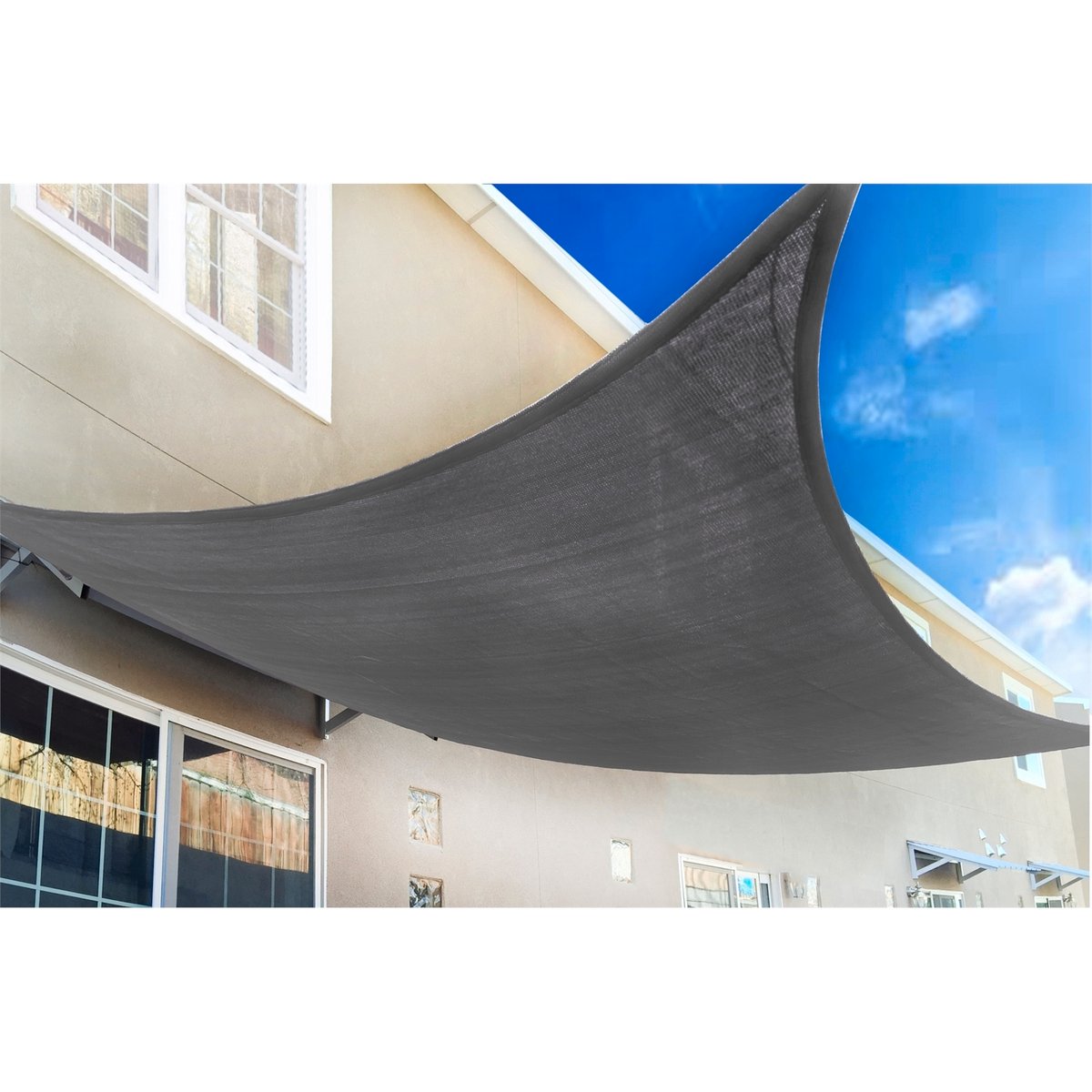 Marquee Shade Sail 3 x 3m Charcoal HDPE Weather Resistant UV Block