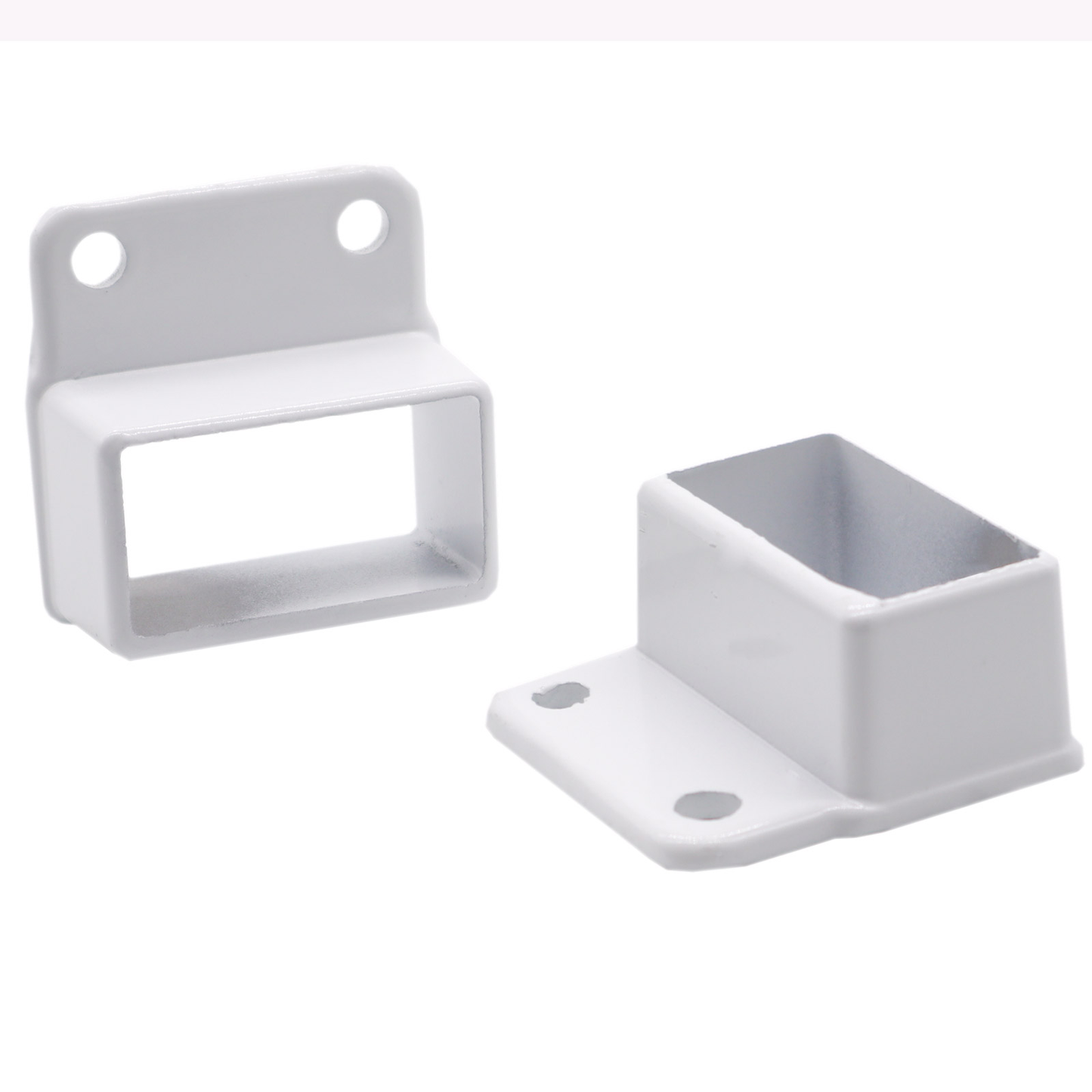 Protectoral Aluminium Balustrade Panel Wall Brackets - 50 x 25mm - 2 Pack - Pearl White
