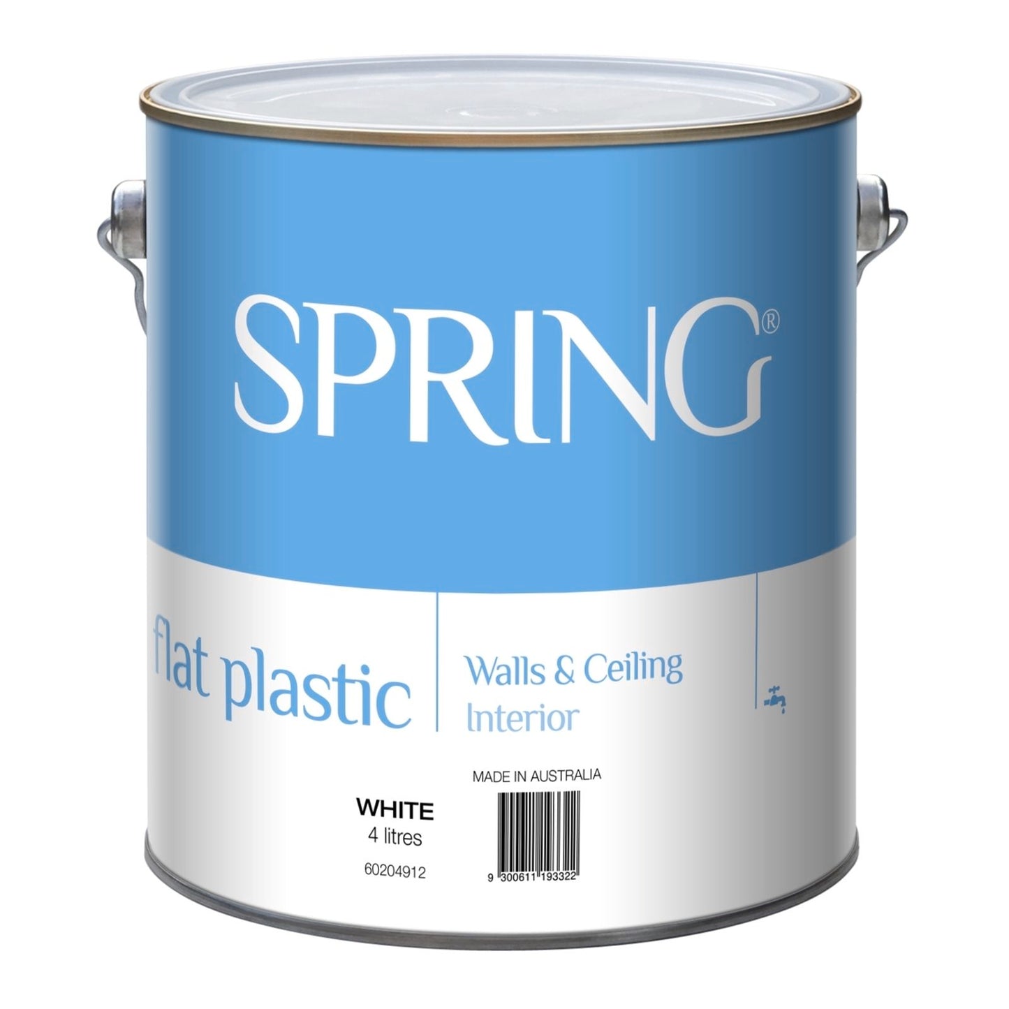 Spring Interior Acrylic Flat Paint - 4L - White