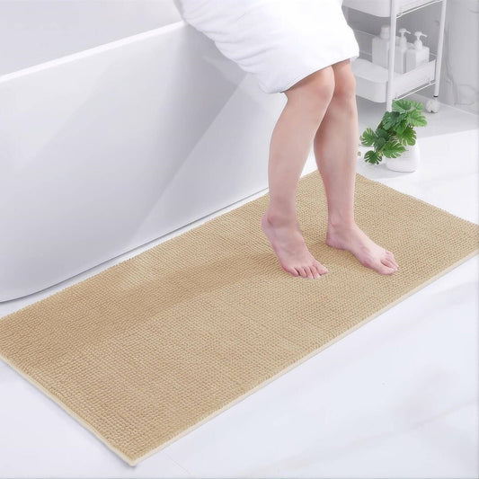 Barelli Chenille Bath Mat 120 x 60cm Latte