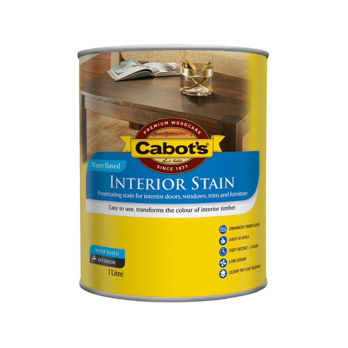 Cabot Jarrah Water Based Interior Stain - 1L