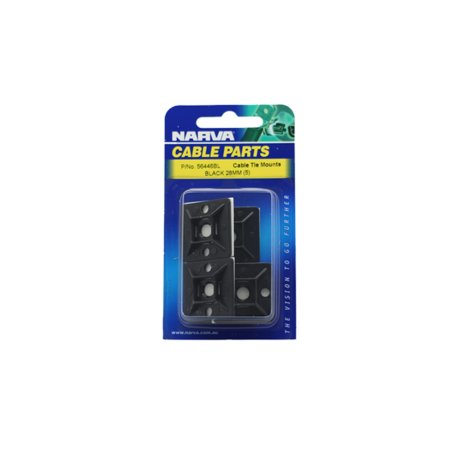 Narva Cable Tie Mount - 28 x 28mm - 5 Pack