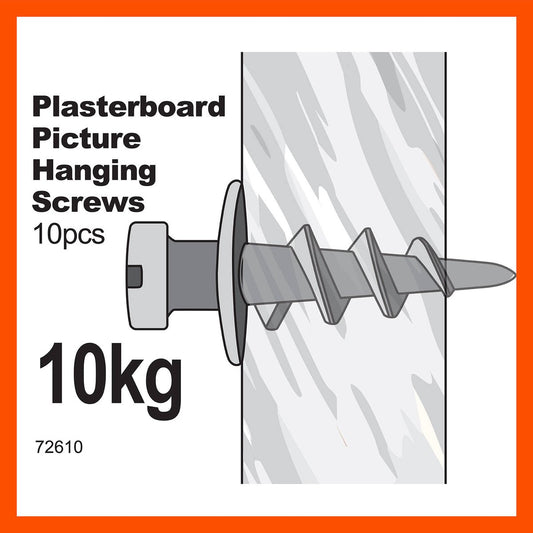 Everhang Picture Hanging Screws - 10kg - Steel - Self-Drilling - 10 Pack
