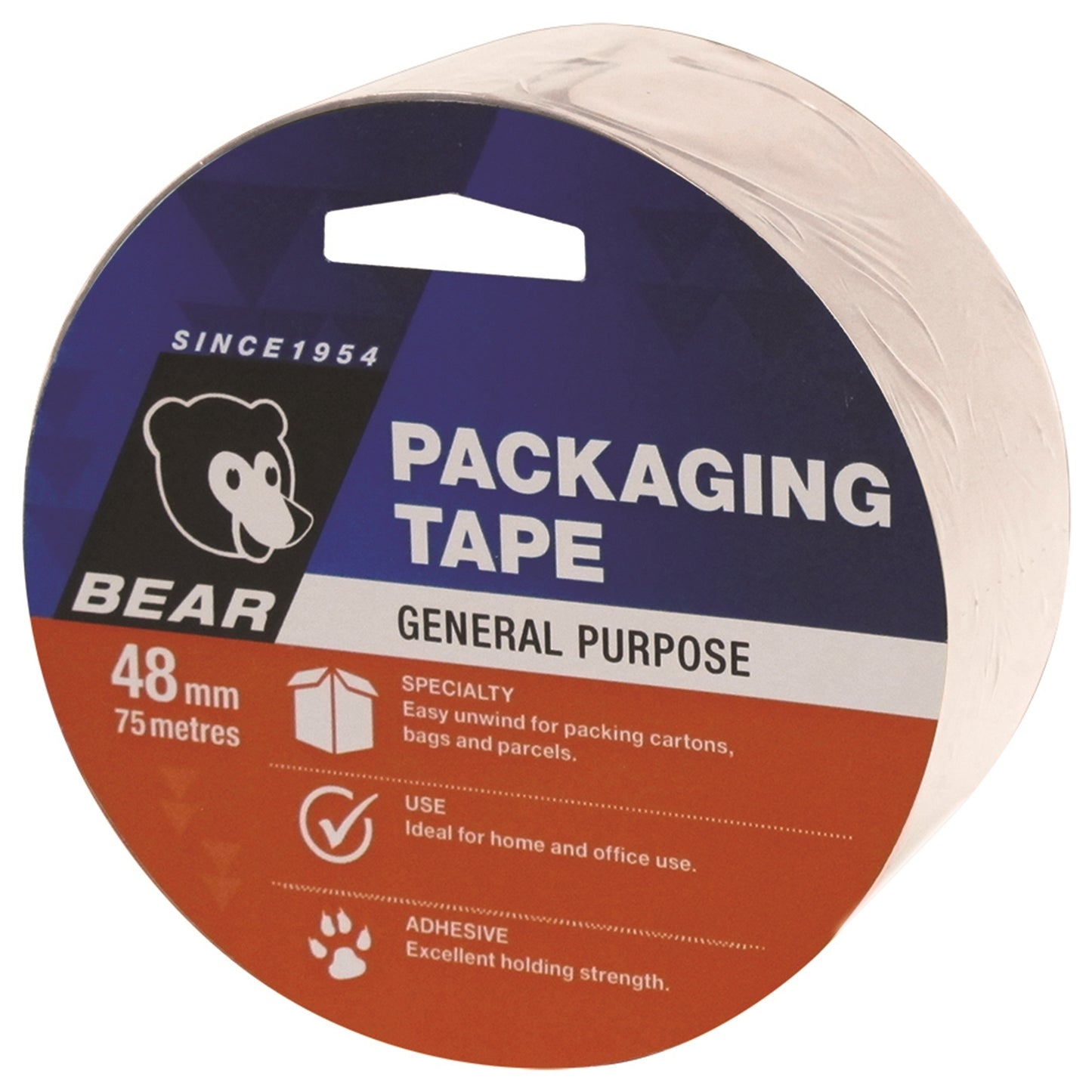 Bear Clear Polypropylene Packaging Tape - 48mm x 75m