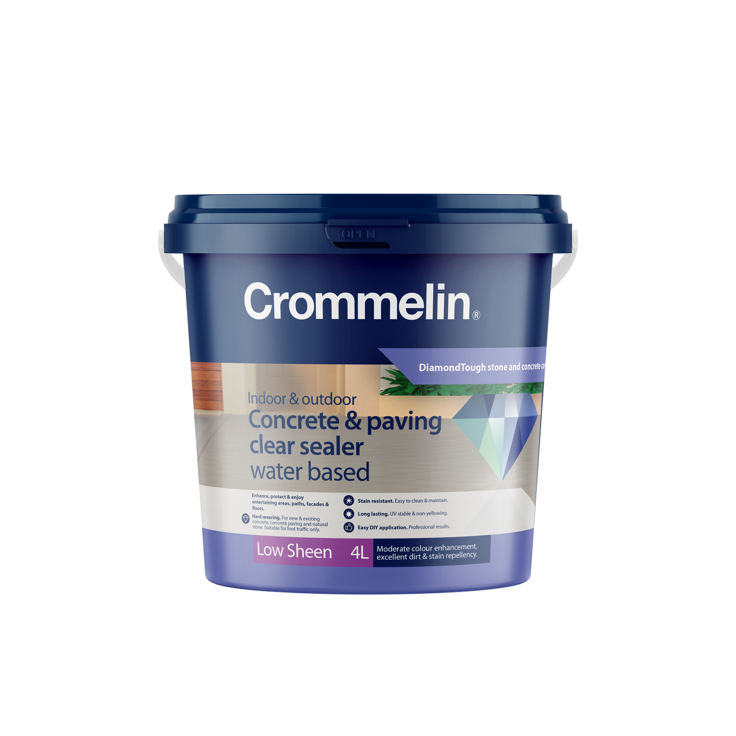 Crommelin DiamondTough Concrete Sealer - 4L - Clear
