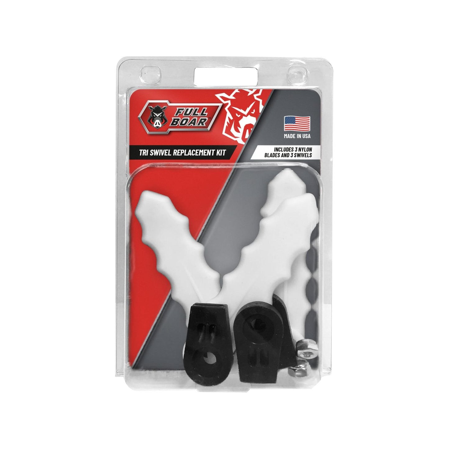 Full Boar Nylon Blades and Swivels Replacement Kit - 3 Pack - 305mm