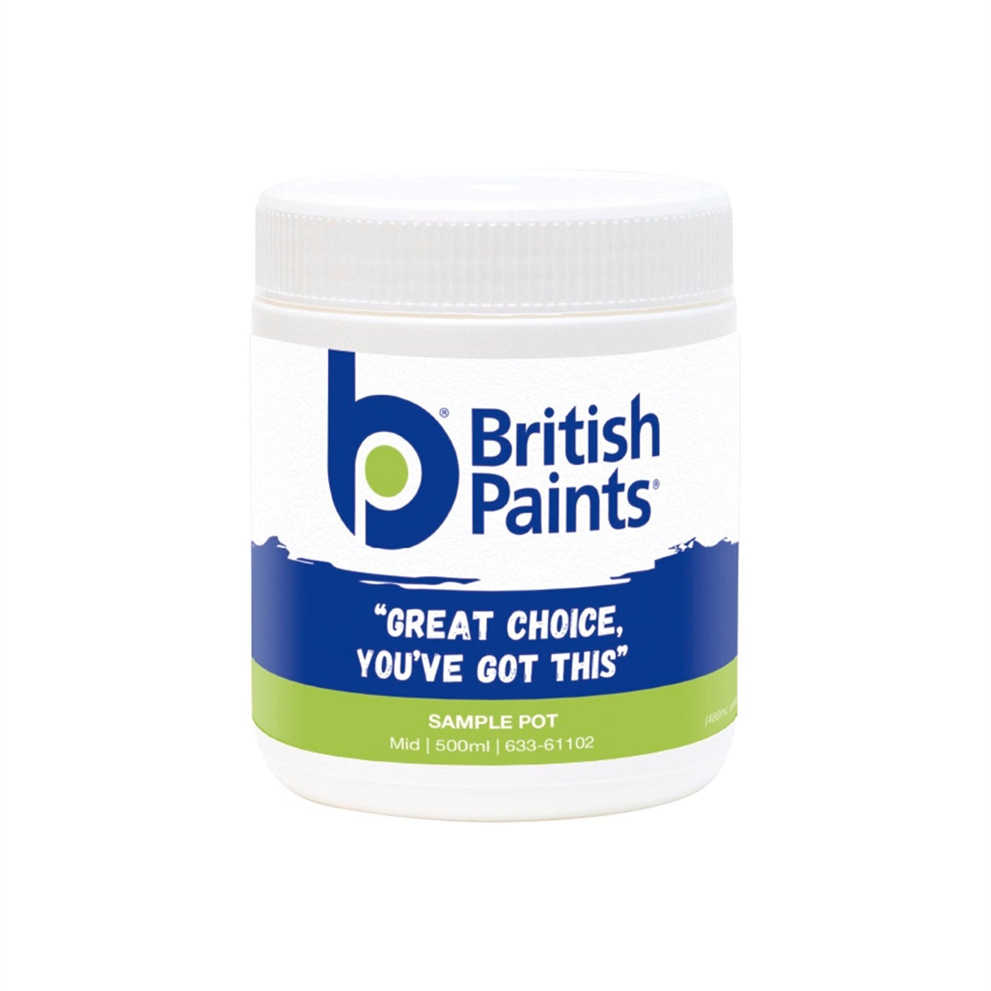 British Paints Mid Base Sample Pot - 500ml