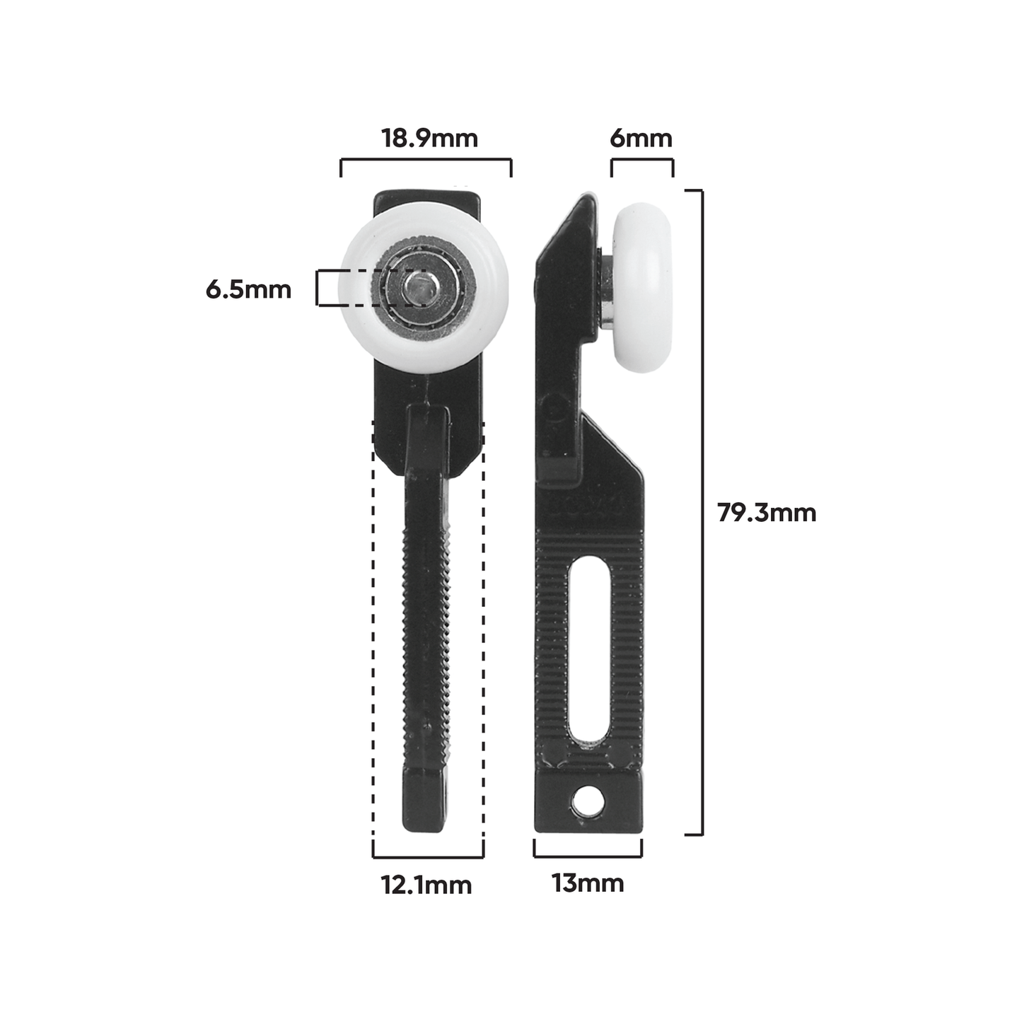 Rolltrak Adjustable Hanger - 19 x 79mm - 12kg