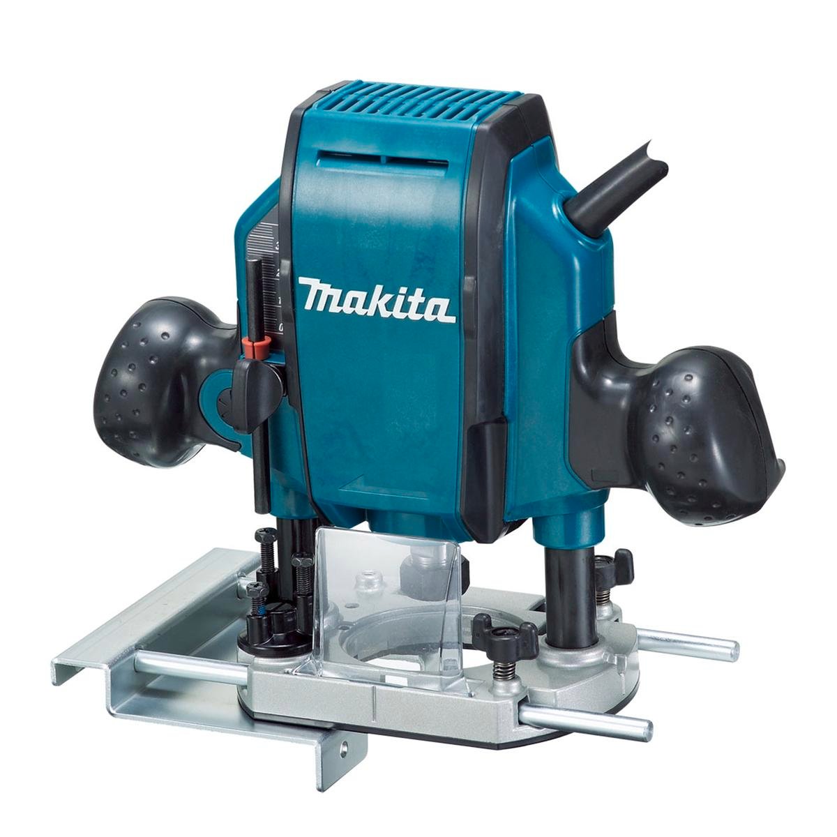Makita 9.5mm Plunge Router - Metal Plastic - 0-35mm Depth Adjustment