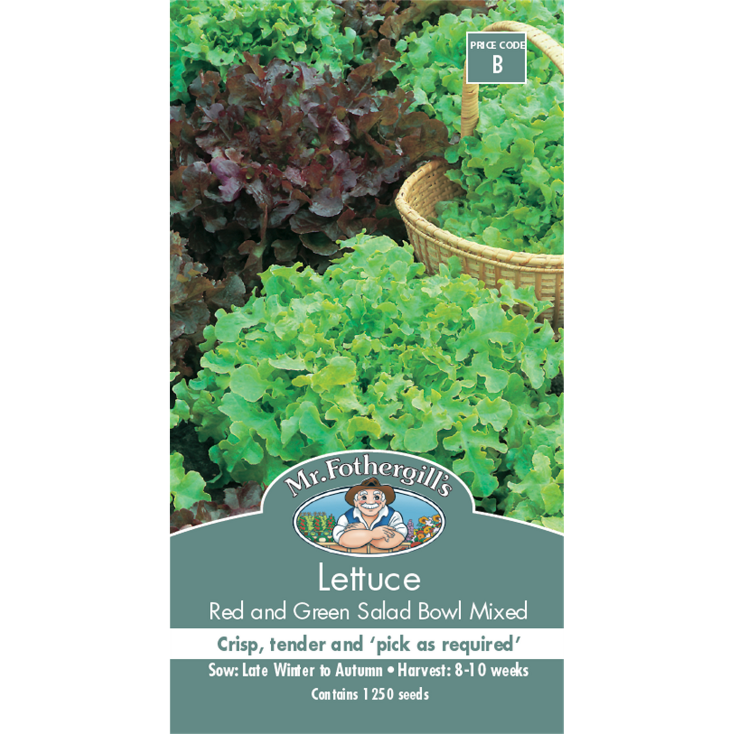 Mr Fothergill Lettuce Seeds - Red Green Salad Bowl