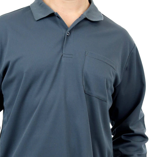 Citeco Grey Dry Fit Long Sleeve Polo - Medium