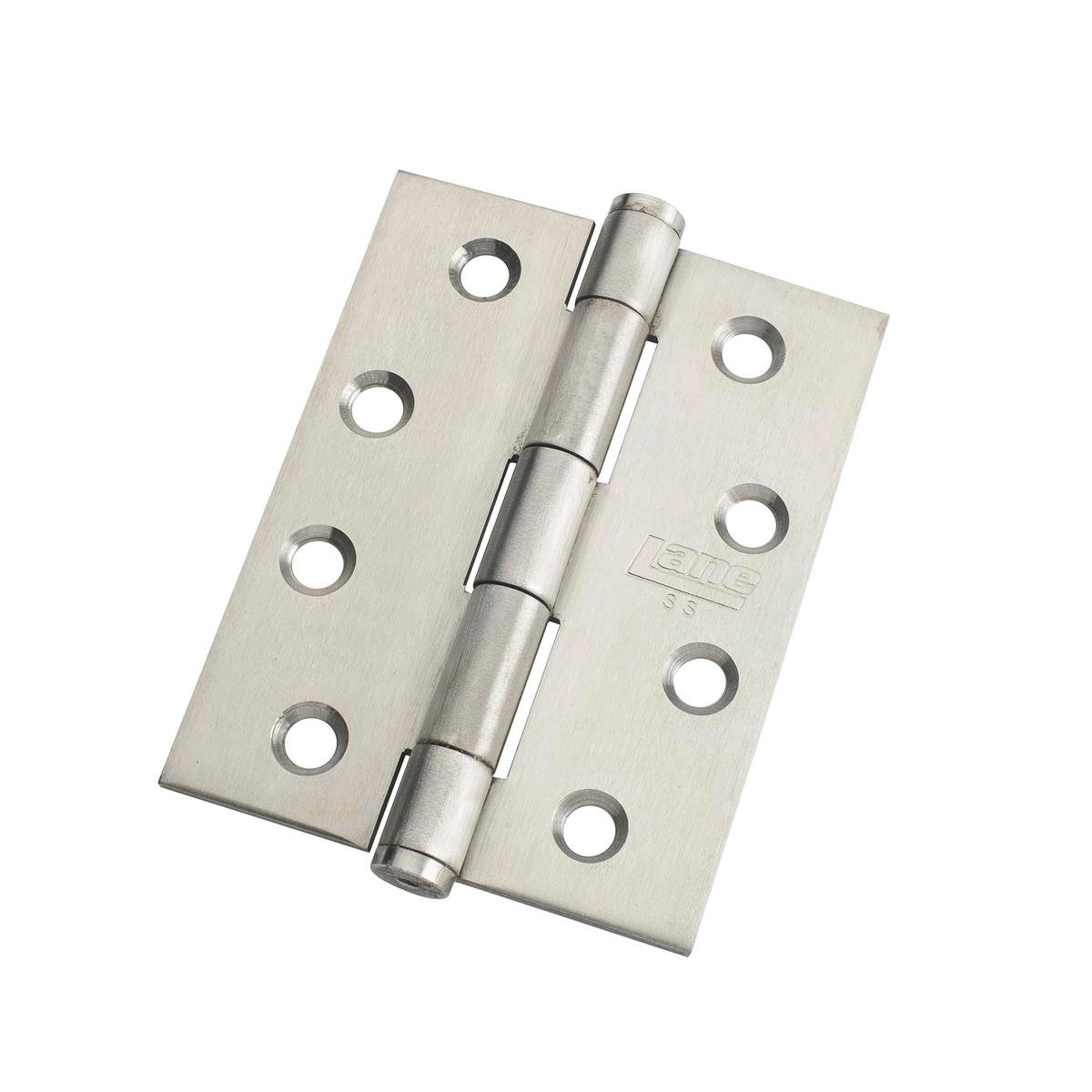Lane Satin Stainless Steel Butt Hinge 100 x 75 x 2 5mm Smooth Action
