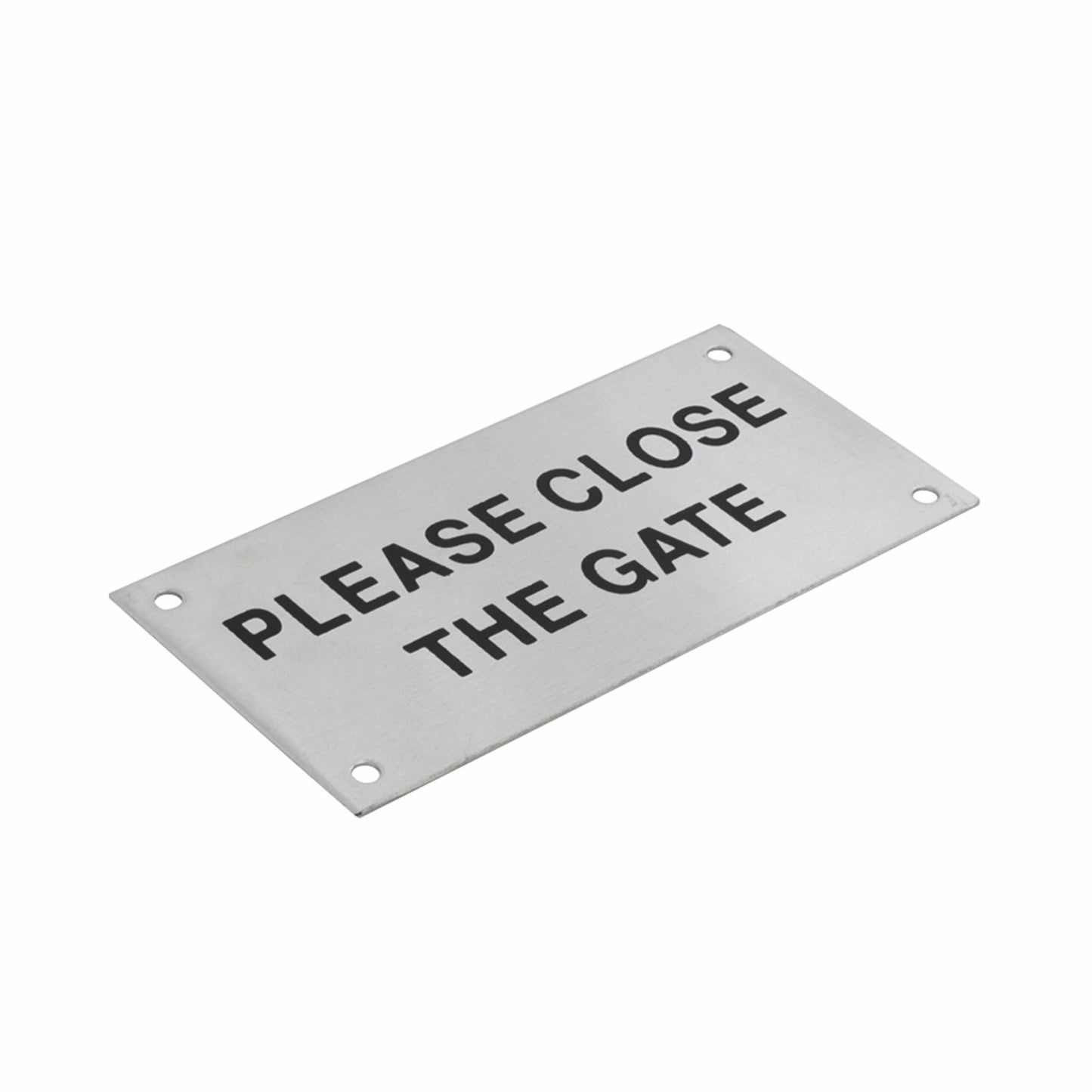 Sandleford Stainless Steel Please Close the Gate Sign - 95 x 47mm